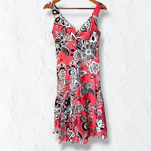 B. Darlin Floral Art Deco Dress Sz 3/4